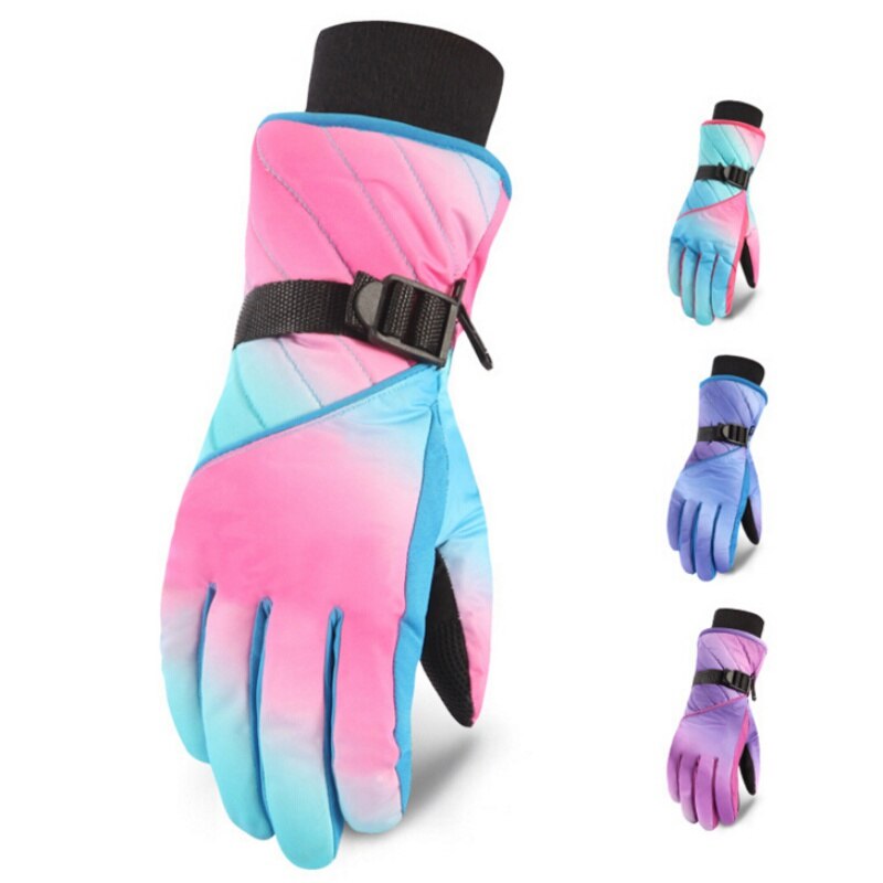 Aolikes winter ski handschoenen meisjes jongens volwassenen waterdichte warme handschoenen sneeuw kinderen winddichte ski snowboard handschoenen