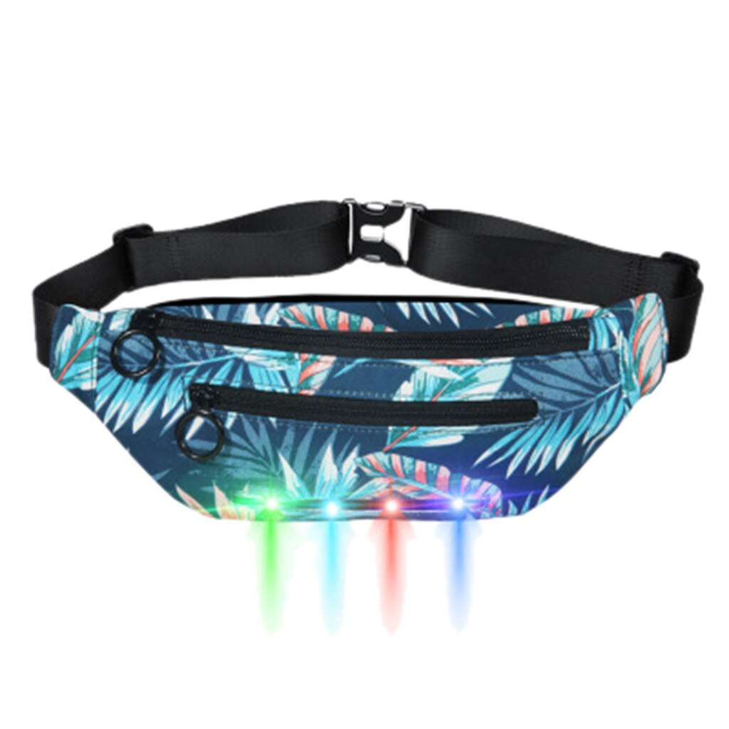 Männer Fanny Pack Led Flash-Glowing Laufen Taille Tasche Frauen Männer Reiten Wandern Telefon Geld Geldbörse Sport Gürtel Tasche Fanny packs