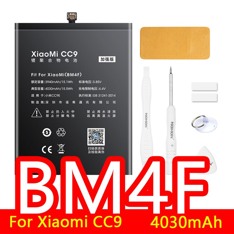 NOHON Batteria Per Xiao mi mi 5 mi 4C mi 6 mi 3 4 6X rosso mi nota 2 3 4 4X 5 BM35 BM22 BM36 BM3E BN31 BM45 BM46 BN41 BN43 BN45 Bateria: BM4F