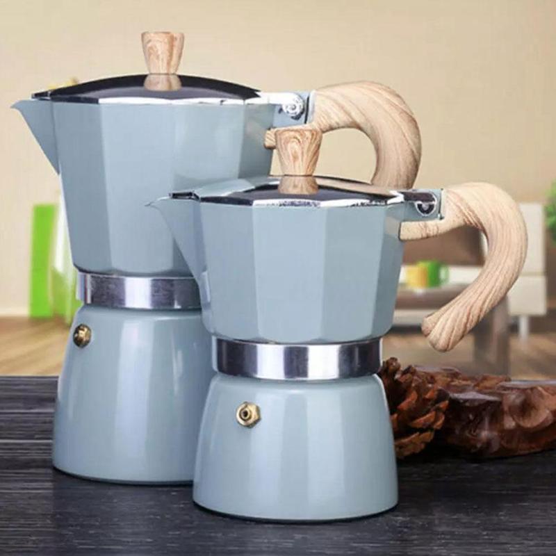 Kaffebryggare perkolator gryta spis topp italiensk stil espressoböna 150/300ml moka gryta kaffekanna