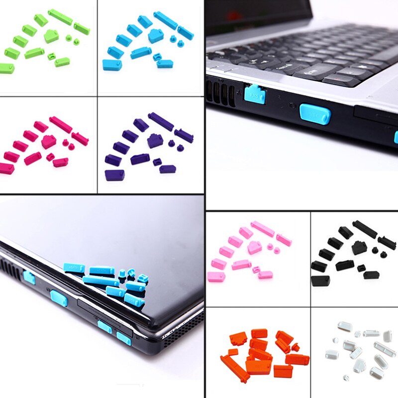 13pcs Computer Accessories Notebook USB Cover Universal Silicone Dustproof Protective Ports Laptops Dust Plug