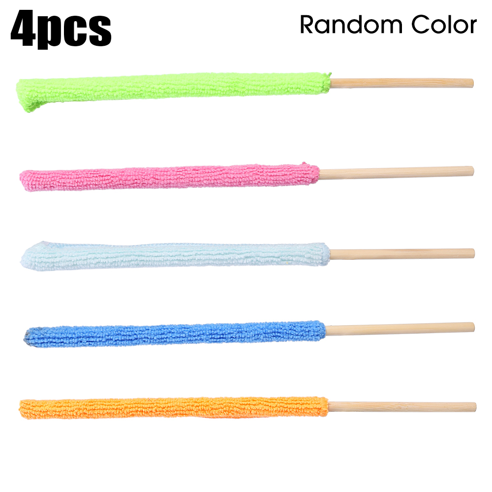 Car Detail Cleaning Brush Long Handle Air Conditioner Blinds Narrow Dust Remover Tools Cleaning Brush Microfiber Cloth Brushes: Yellow