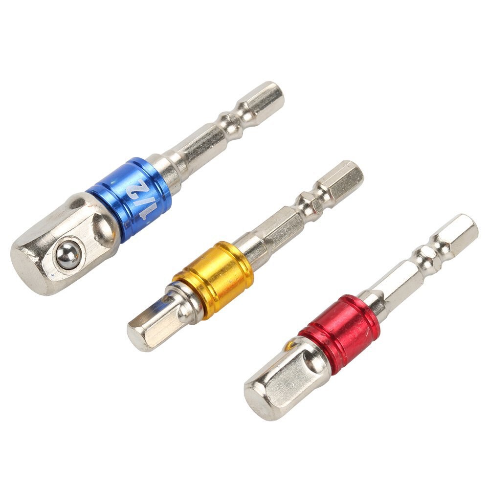 OPQ-Socket bit Extension Bar Hex Shank Adapter Drill Nut Driver Power Drill Bit Repair Tools Kit Set + Hex Quick Release Magne