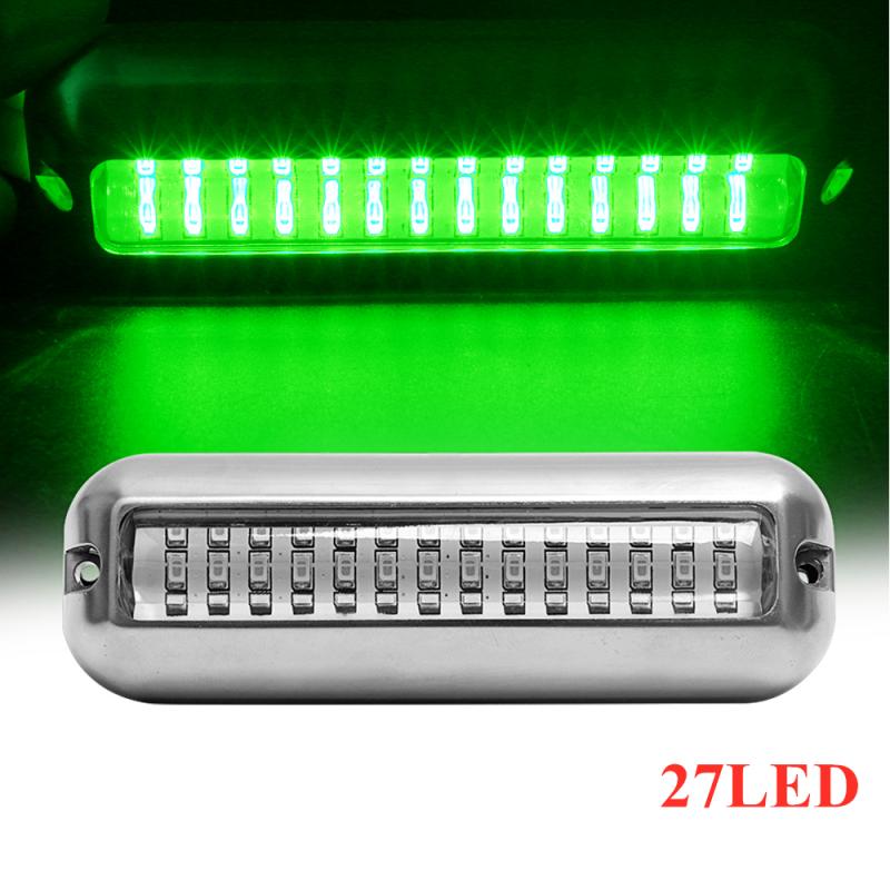 Luz LED de popa subacuática para barco, lámpara de acero inoxidable, impermeable, pontón marino, 42LED, 12V, 316SS, 1 ud.: 05