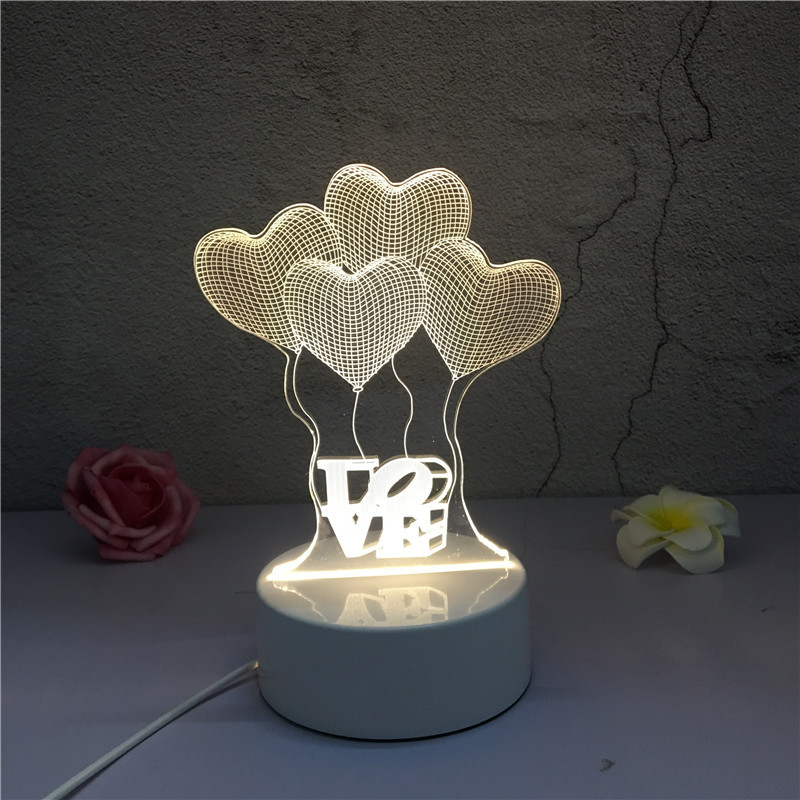 SOLOLANDOR 3D LED Lamp Creatieve 3D LED Night Lights Novelty Illusion Night Lamp 3D Illusion Tafellamp Voor Thuis Decoratieve licht