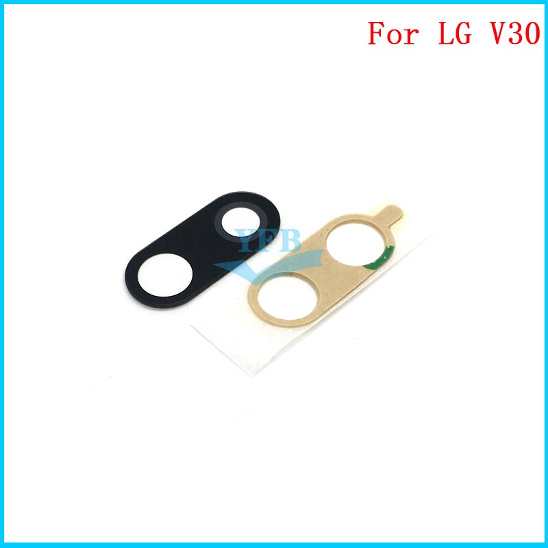 2PCS For LG G5 G6 G7 V10 V20 V30 Q6 Back Rear Camera Glass Lens With Adhesive Replacement Parts