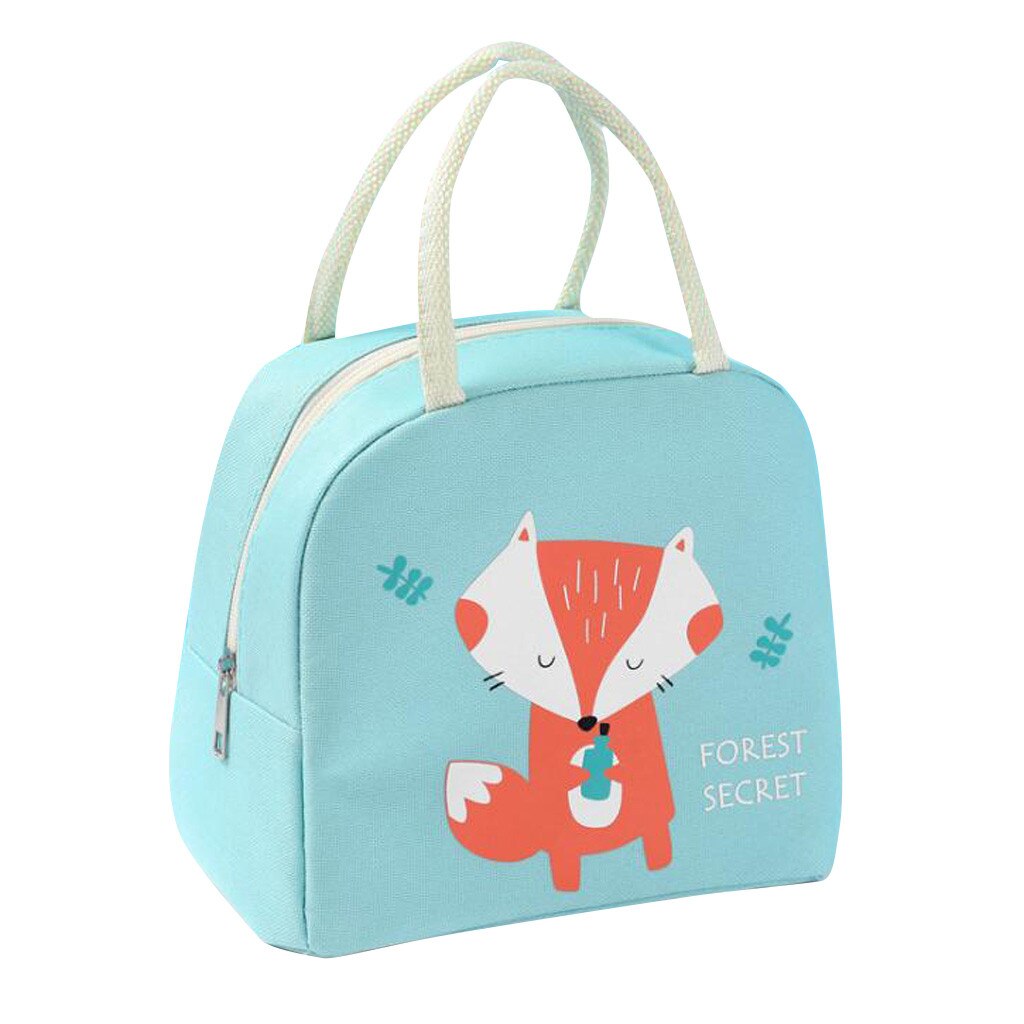 Cartoon Geïsoleerde Lunch Tas Voor Vrouwen Mannen Kids Cooler Tote Voedsel Lunchbox Voedsel Picknick Lunch Tassen Voor Kids Bolsa almuerzo Hombre: Green