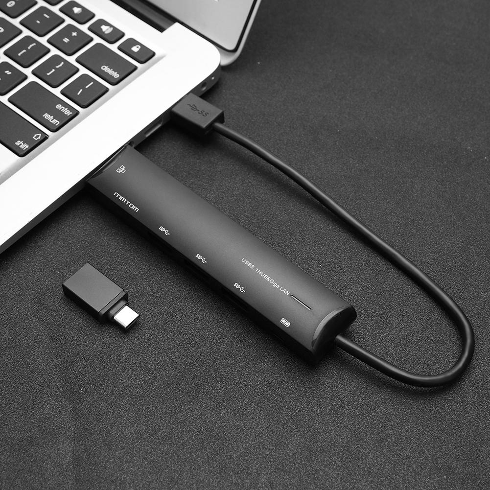 USB-C Converter Multi-function USB Ethernet Adapter USB 3.0 to RJ45 3.0 HUB for MacBook Air Ethernet Adapter