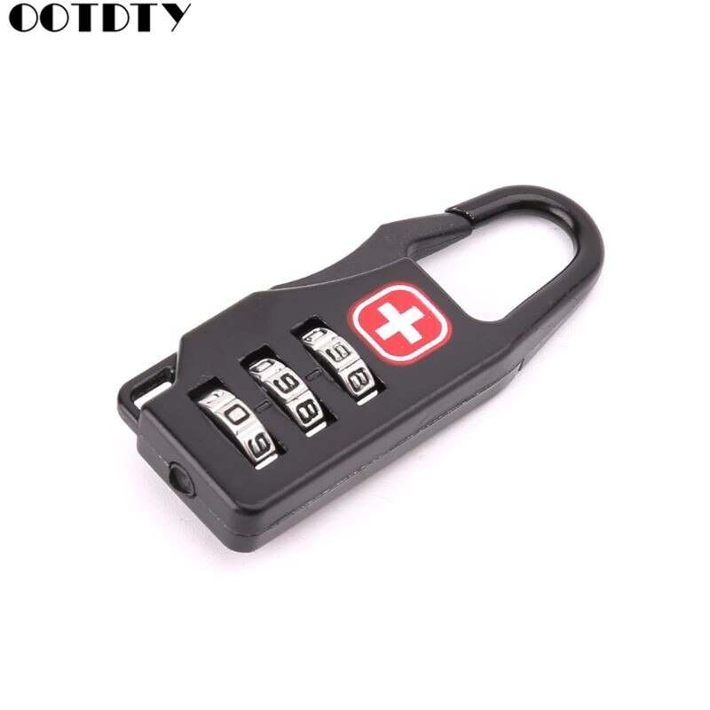 Swiss Cross Symbol Combination Safe Code Mini Padlock Luggage Travel Number Lock