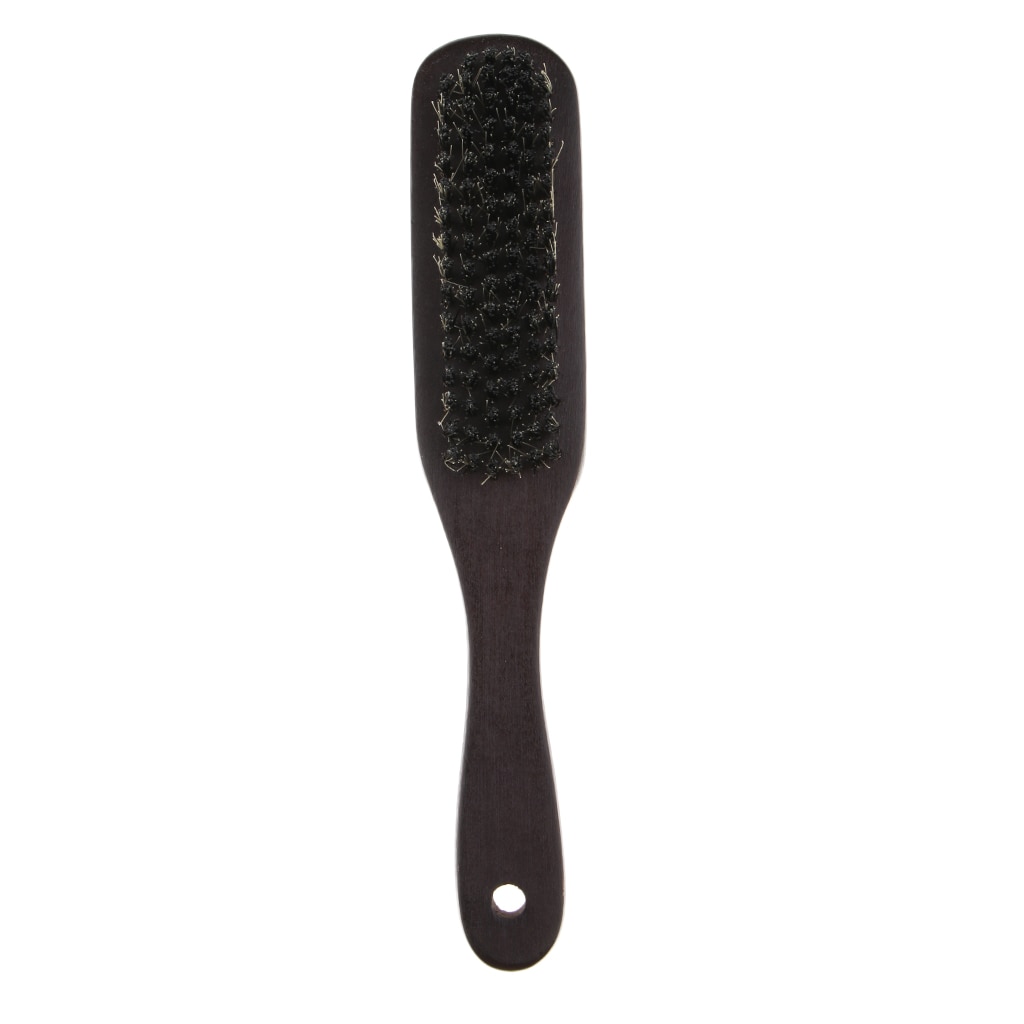 Hombres barba cepillo cerdas naturales pelo bigote cepillo de afeitar cepillo de madera dura