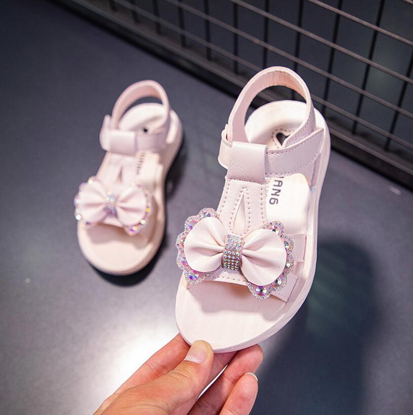 Children's Sandals Summer Girls Shoes Princess kids Sandals For Girls Lovely Rhinestone Butterfly Beach Shoes