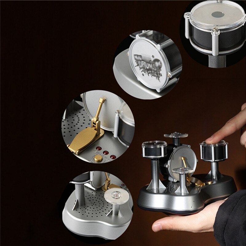 Mini vinger drumset met led-lichtgevoelige drums, percussie, educatieve muziekinstrumenten, muziekspeelgoed voor kinderen.