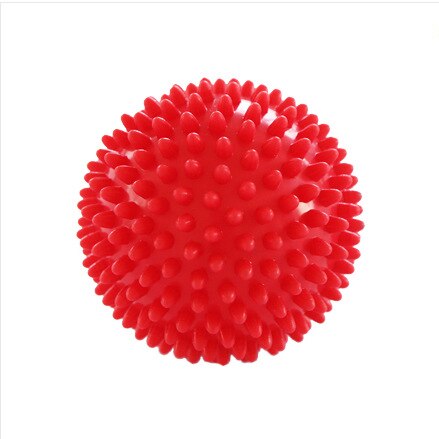 Bola de masaje Plantar Bola de masaje relajante músculo pelota para hacer ejercicio mano pie sensorial integración entrenamiento erizo Bola de masaje: 9cm Red