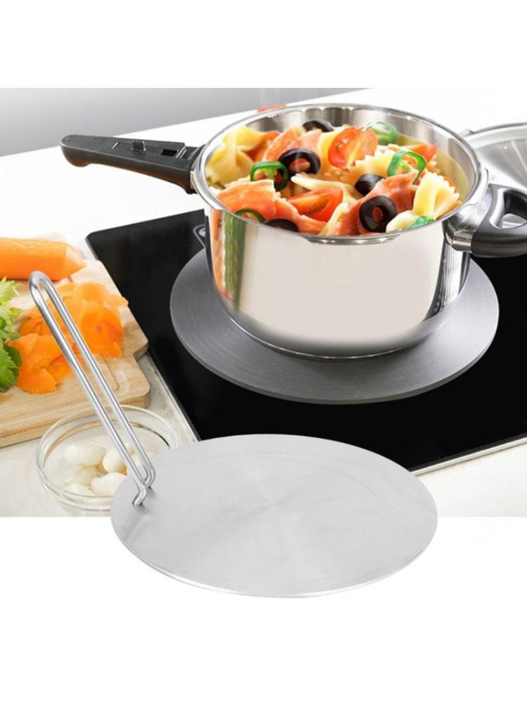 Heat Diffuser Stainless Steel Induction Heat Diffuser with Removable Steel Handle Coffee Milk Cookware Diffuser