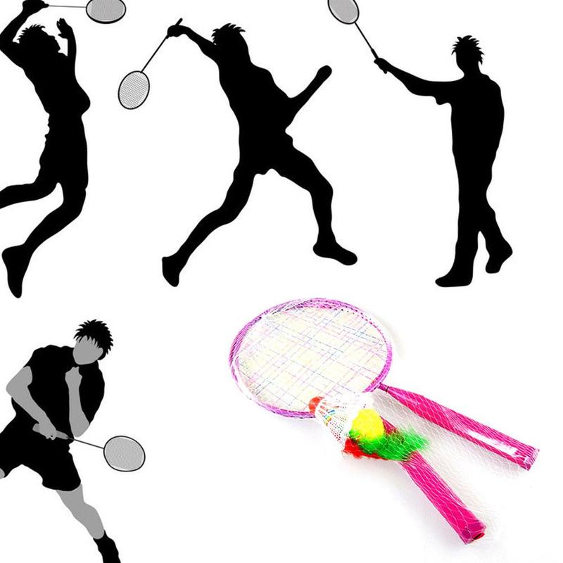 1 par de raquetas de bádminton para niños, para interior y exterior, conjunto de bádminton para jugar, raquetas de deporte más ligeras D7S3
