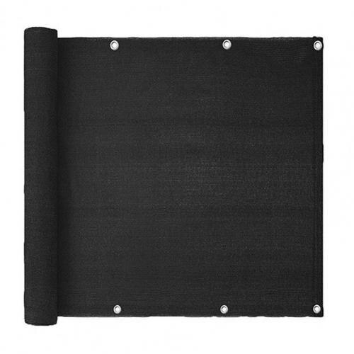 Balcony Sunshade Net Portable DIY Privacy Screen Fence Mesh Sunshade Net for Household Supplies: black