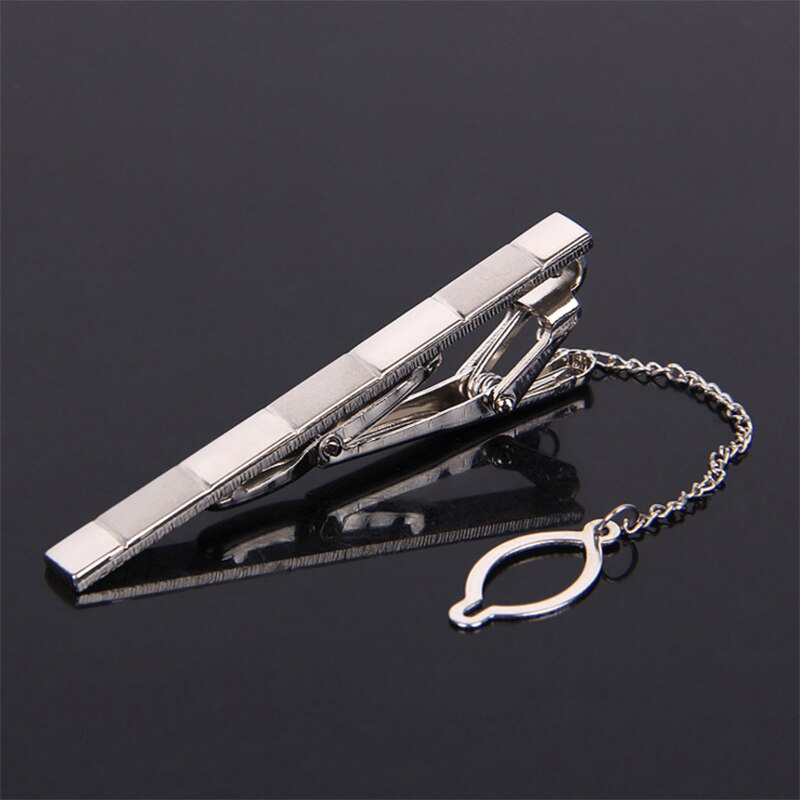 Men's Suit Tie Clip Silver Color Simple Business Metal Necktie Bar Clasp Clamp Formal Shirt Wedding Jewelry Accessories