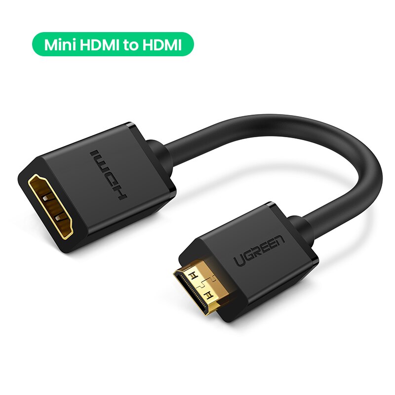 Ugreen mini adaptador hdmi para hdmi, cabo adaptador 4k compatível com raspberry pi zerow camcorder laptop hdmi mini adaptador, mini adaptador: Default Title