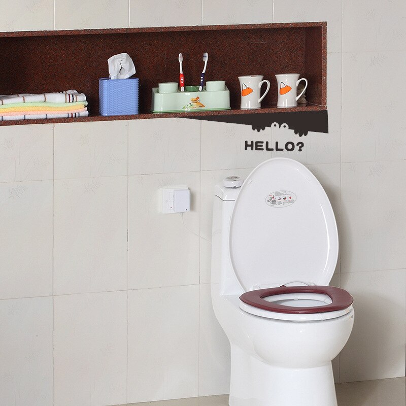 Funny peeping Hello Wall Sticker Toilet bathroom waterproof decoration Mural Art Decals Wall edge stickers wallpaper