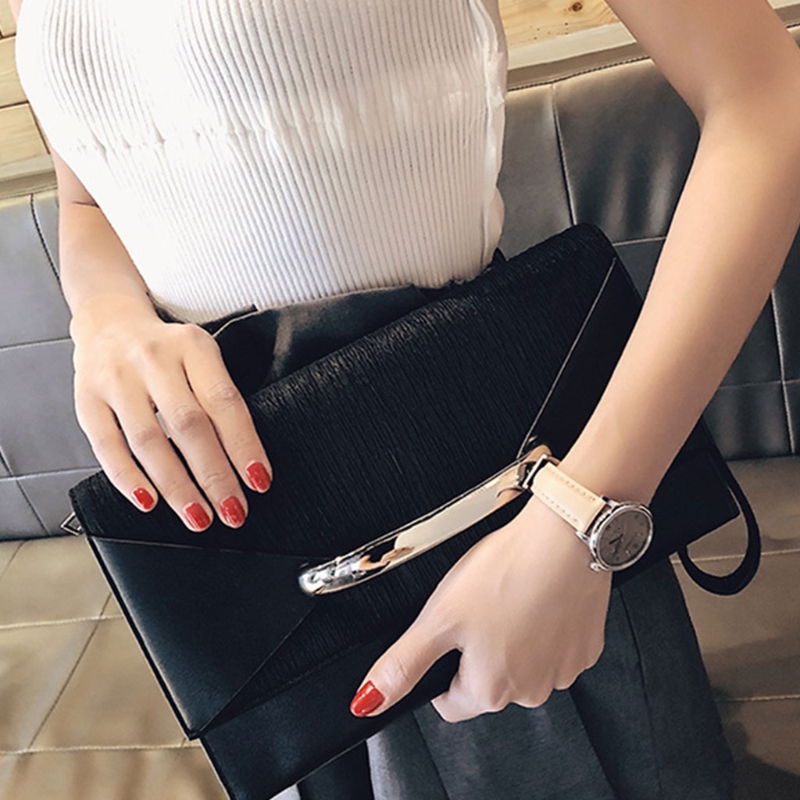 Borsa a tracolla da donna in ecopelle con patta busta da ufficio borsa da polso da donna pochette borsa a tracolla portafoglio da sera sottile