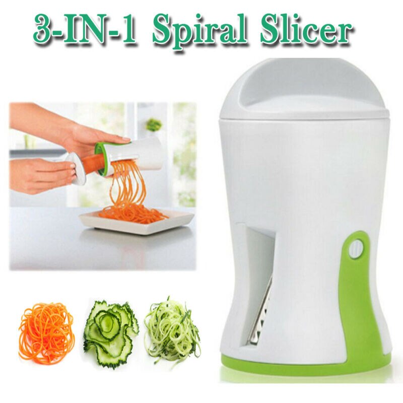 Multifunctionele Spiralizer Groentesnijders Dubbele Rasp Premium Noodle Cutter Courgette Pasta Spaghetti Maker Messenslijper: Default Title