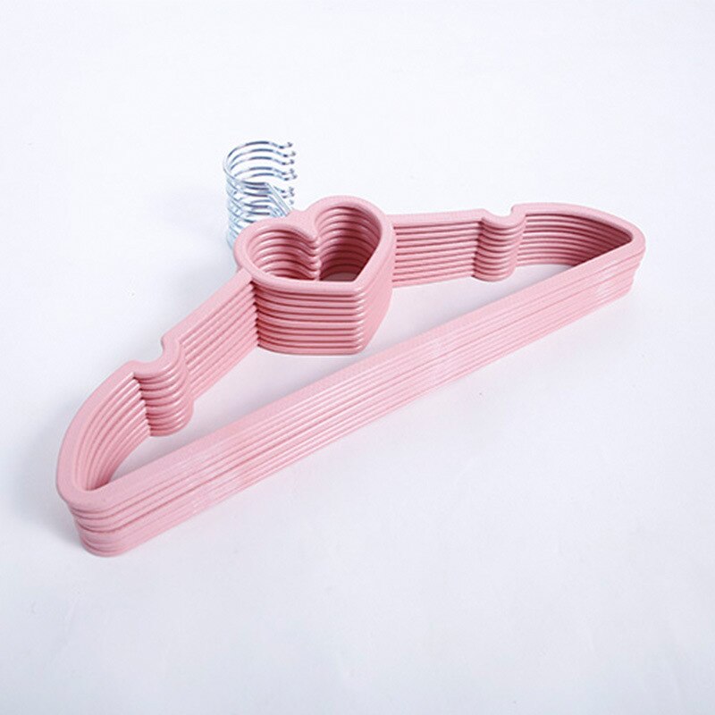 Angel Wing Shape Traceless Non-Slip Hanger Wardrobe Organizer For Home Hotel Clothes Hangers Scarf Tie Hook Lelakaya 5/10PCS Set: 10PCS pink heart