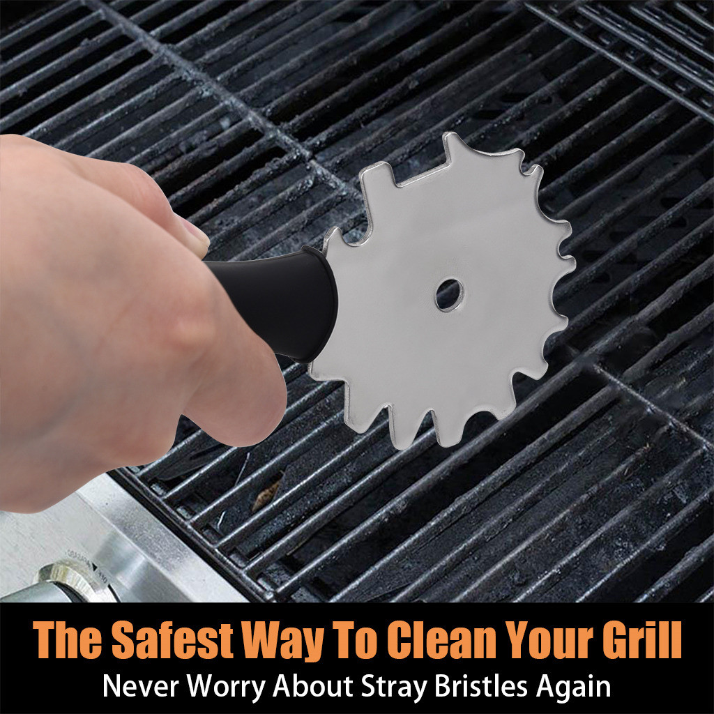 Stainless Steel Grill Scraper Tools BBQ Grill Scraper for Cleaning Smoker Oven Racks BBQ Accessories Blade Cleaning Tools @B22