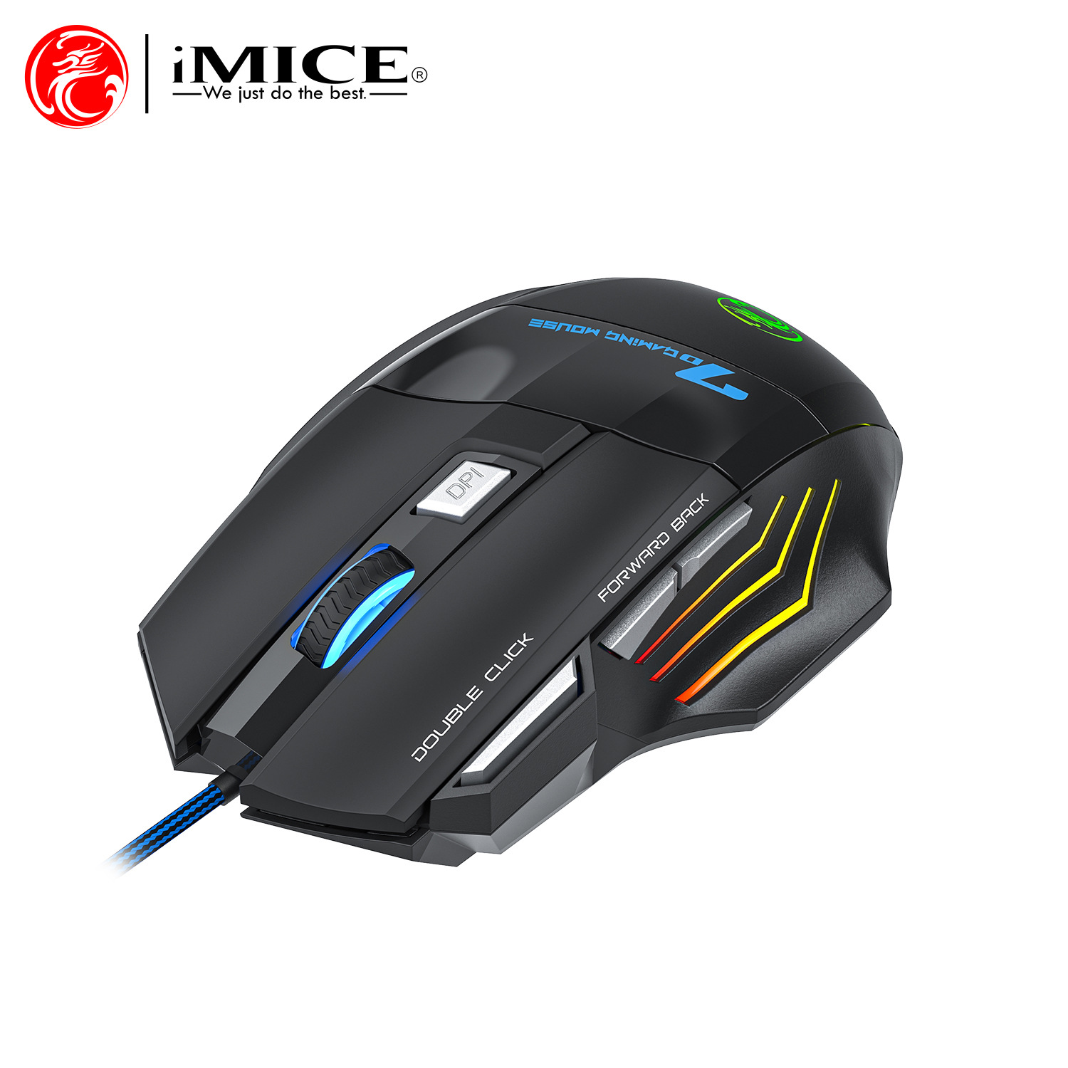 IMICE X7 Optische Gaming Muis Verstelbare DPI Ergonomisch Antislip Kleurrijke Luminuse voor Desktop Computers Laptop PC