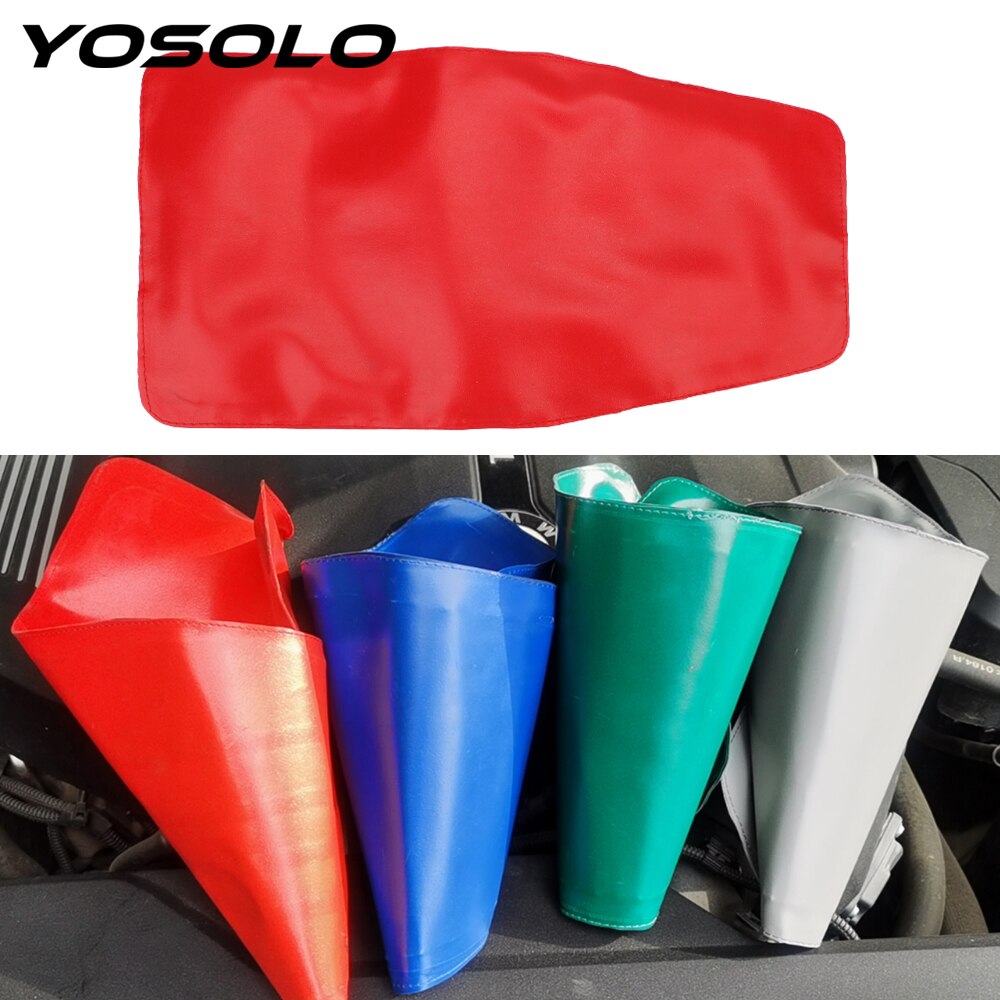 Yosolo fleksibelt sammenklappeligt dræningstragt oliestyringsværktøj til bilbil bilafledningsafløbsenhed biltilbehør