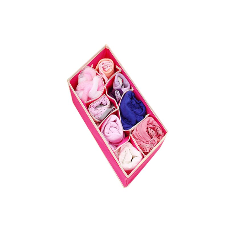 30Netz Unterwäsche Lagerung Organizer, Platzsparende Lagerung Wandschrank Organizer, Lagerung Kasten Für Socken Und Schals, falten Lagerung Kasten: Rosa 8 Netz