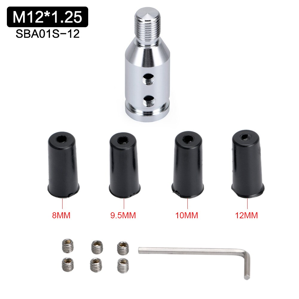 M12 x 1.25mm universell växelspaksadapter i aluminium för ogängade växlare för bmw mini 4 färger: M12 x 1.25 silver