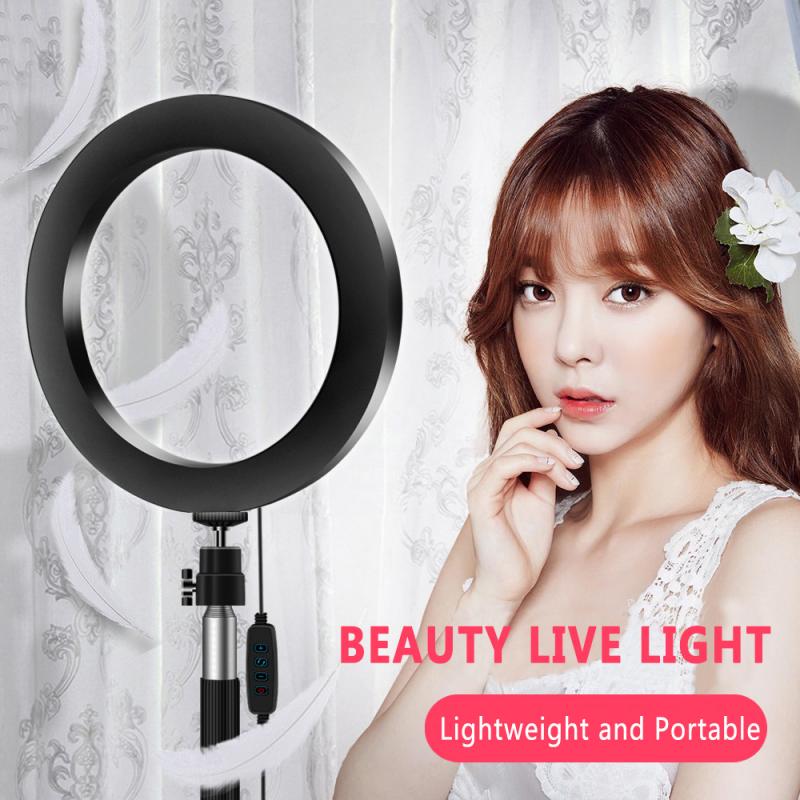 For Sony Canon Samsung Nikon Ring Light With Stand LED Camera Selfie Light Ring For Tripod And Phone Holder For Video Photograph