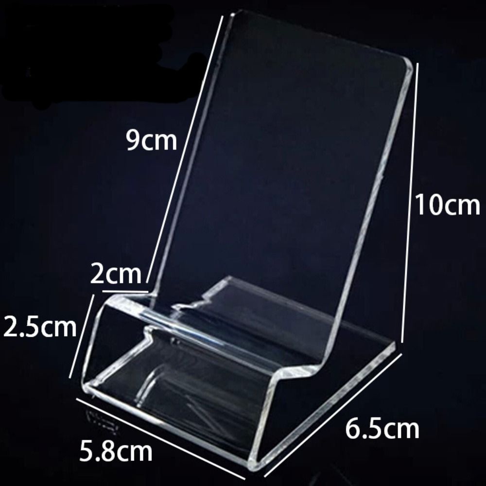 Portable Acrylic Phone Holder Transparent Rack Stand Display Stand Desk Organizers Office Accessories Cell Phone Holder: black