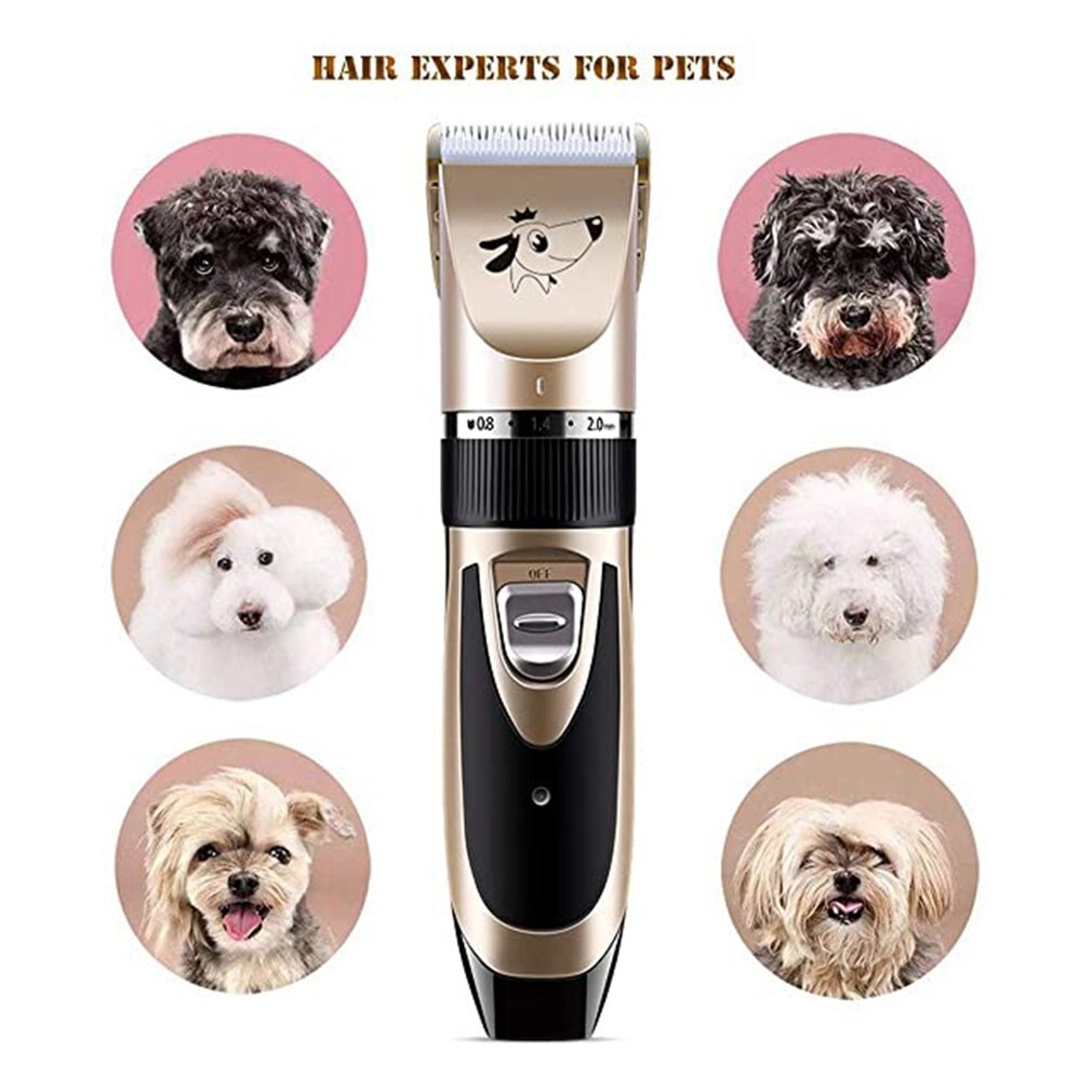 Electrical Pet Clipper Grooming Kit Rechargeable Pet Cat Dog Hair Trimmer Shaver Set Animals Hair Cutting Machine