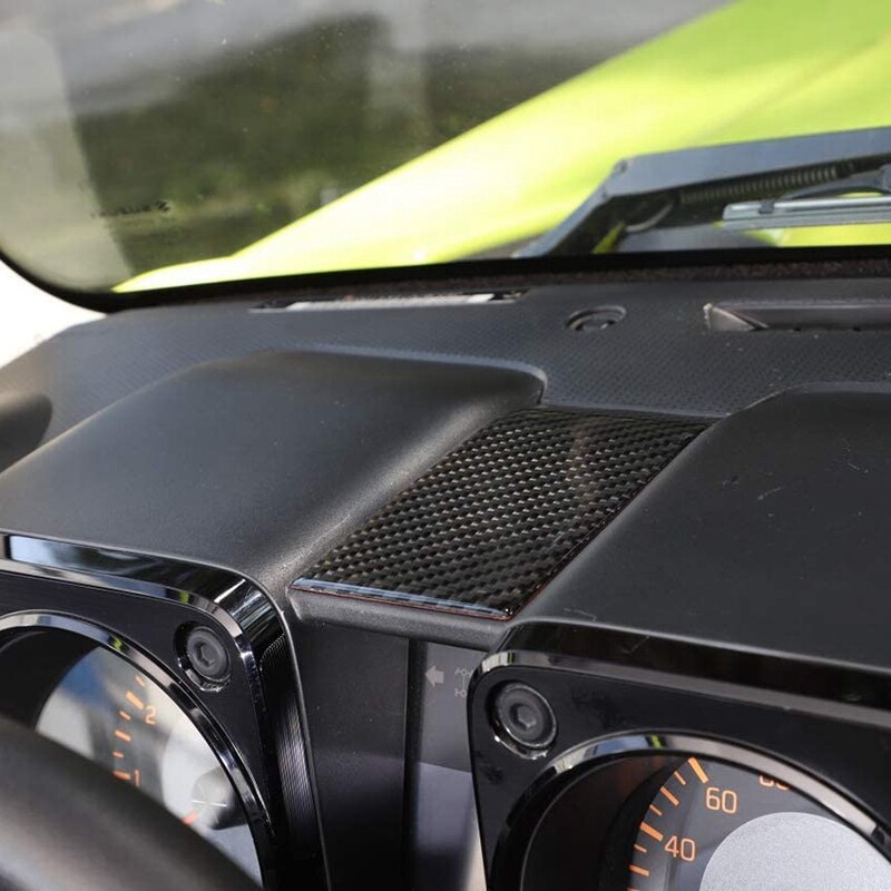 Embellecedor de la cubierta del tablero de fibra de carbono, cubierta decorativa del tablero para Suzuki Jimny accesorios de Interior de coche