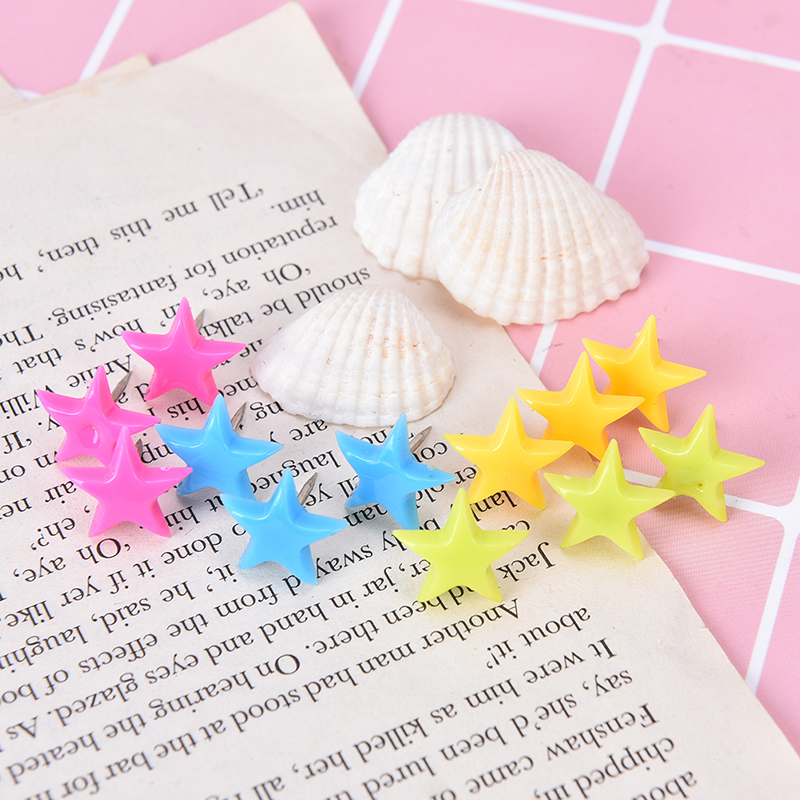 12pcs Flower Star Shaped Push Pins Bulletin Boards Thumb Tacks Decorative for Cork Board Home and Office Supplies Push Pins