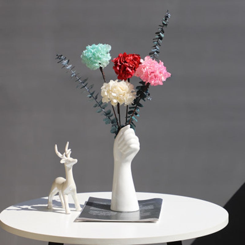 Nordic Hand Vase Flowers Modern Home Office Decor ... – Grandado