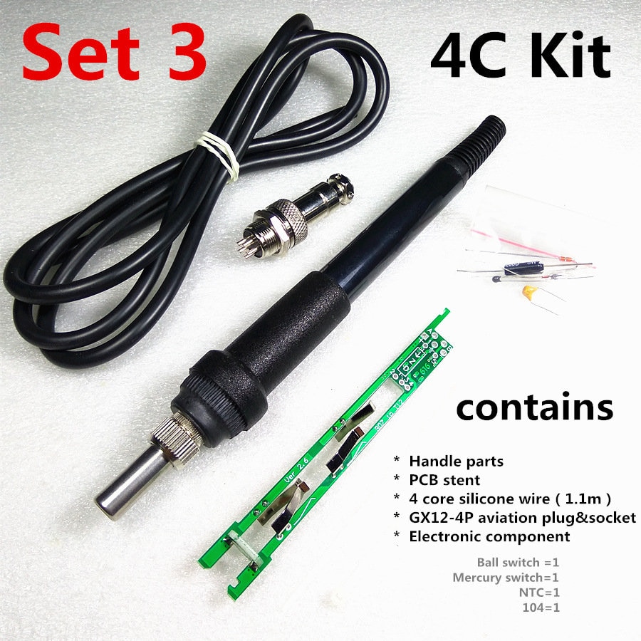 QUICKO T12 handle DIY kits STC-LED OLED T12 Soldering Iron handle spare parts 907 modified to T12 welding tool Accessories