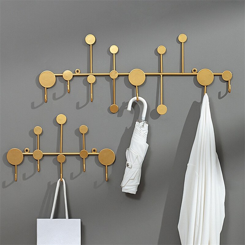 Gold /Black Wall Hook Storage Nordic Entrance Key Hanger Home Decoration Wall Hanging Fitting Room Clothes Coat Hook