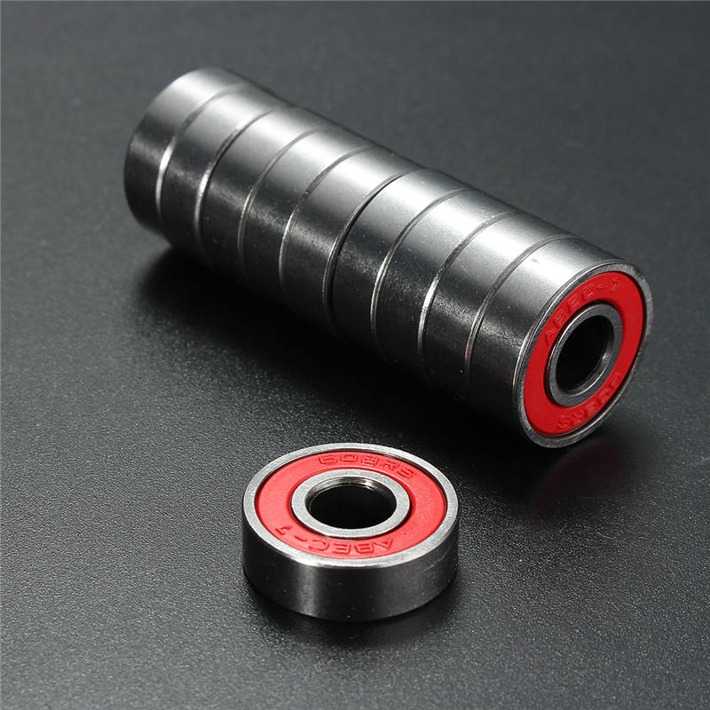 10 PCS ABEC 7 608RS Skate Scooter Skateboard Wheels Spare Bearings Ball Roller Highest Precision Shafts