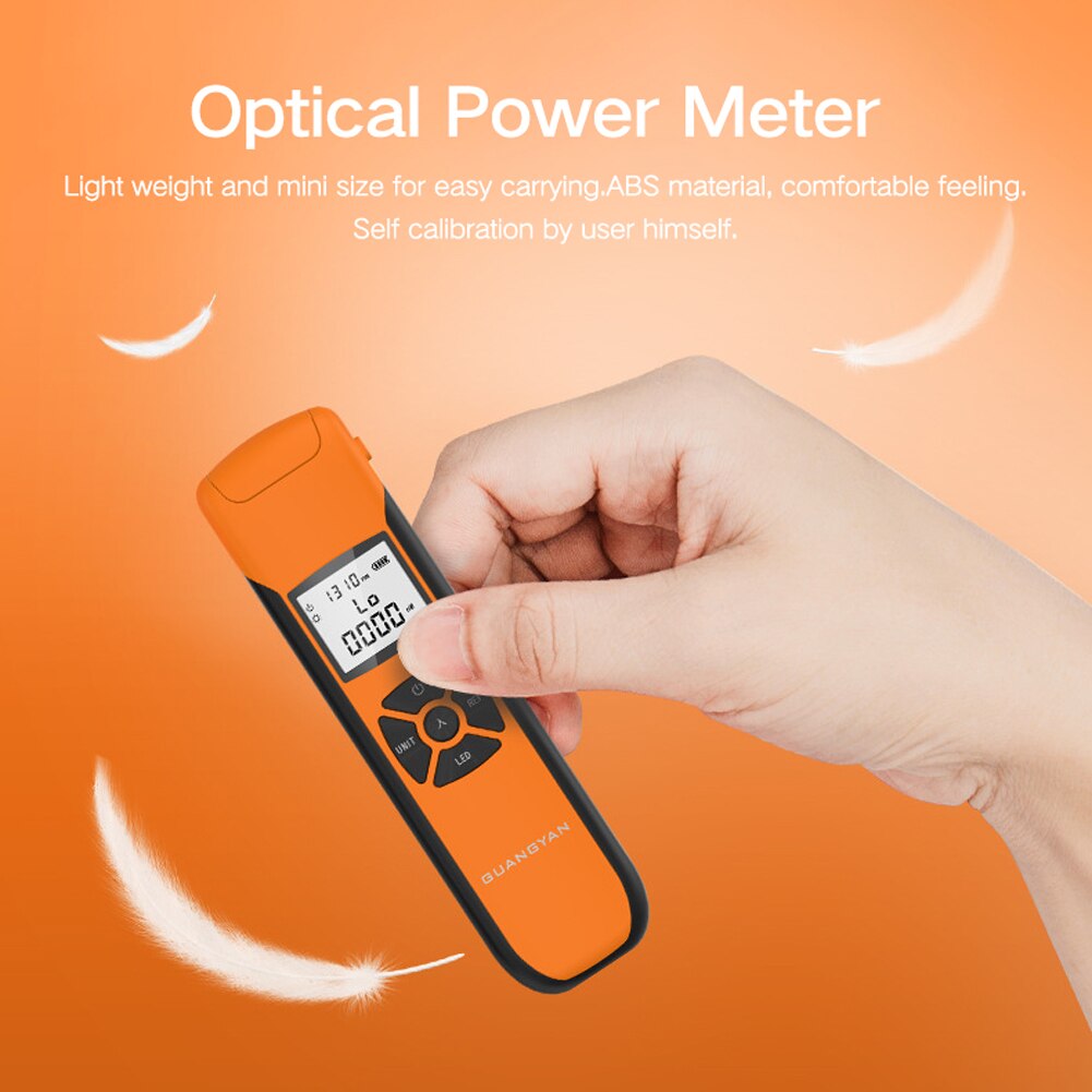 Draagbare Lichtgewicht Optische Power Meter Hoge Accurancy Oplaadbare Optic Power Meter 7 Wavelengthes Optische Power Meter G1010