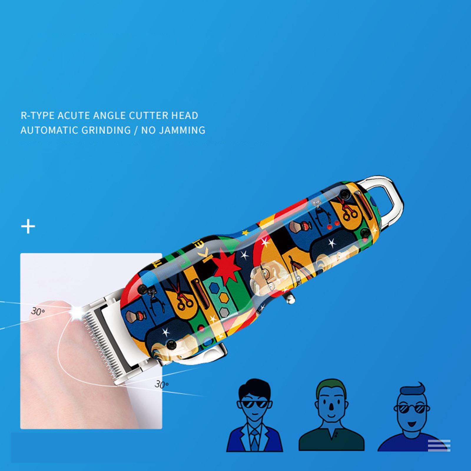 Electric Hair Clipper Hair Cutting Kit Grooming Graffiti for Home Use