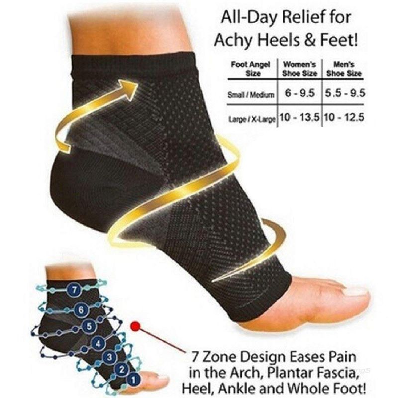 1 Paar Voet Enkel Compressie Sokken Anti Vermoeidheid Spataderen Voeten Mouw Outdoor-S/M