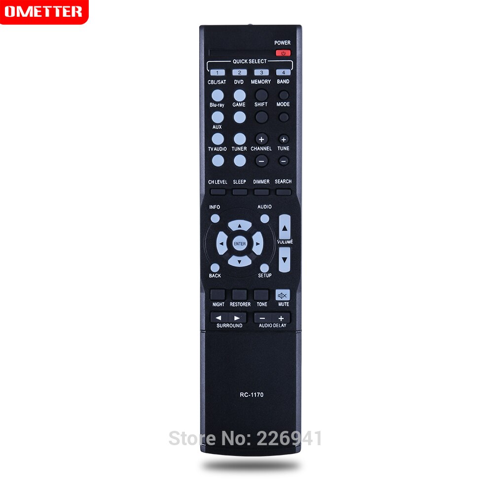 Rc -1170 bruges til denon fjernbetjening til rc -1156 rc-1157 rc-1180 rc-1183 avr -1513 dht -1513ba