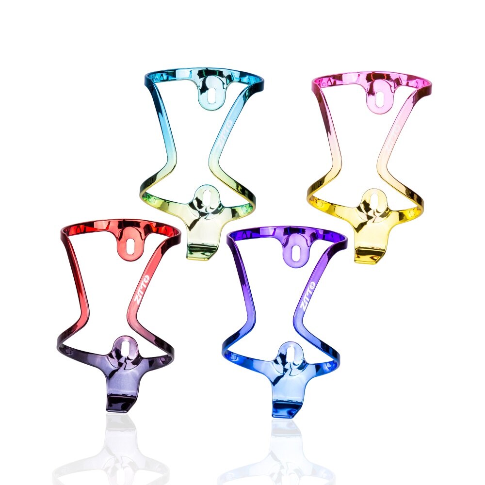Aluminum Color gradient Bicycle Bottle Holder Colorful MTB road Gravel bike water bottle cage plating Color Mix Bottle Holder