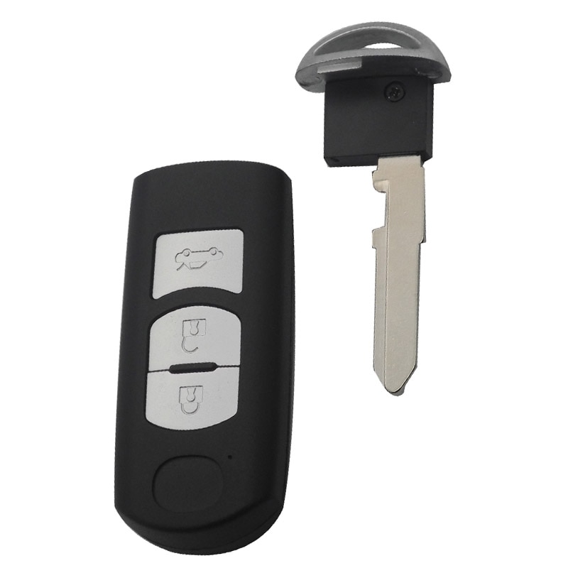 Jingyuqin 3- knops smart key behuizing voor mazda  m2 m3 m5 m6 cx-3 cx-5 demio axela premacy atenza auto afstandsbediening sleutelloze behuizing