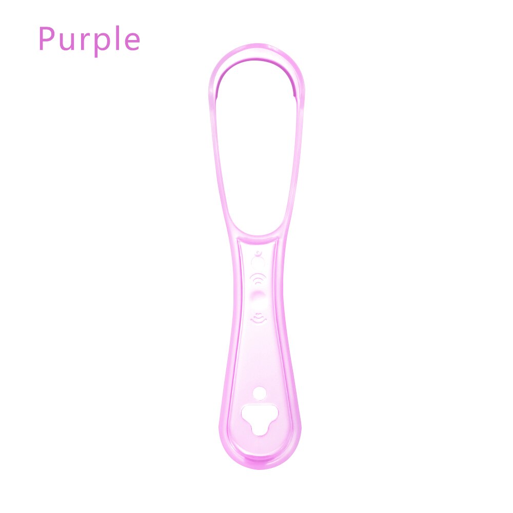 1 PC Tongue Scraper Cleaner Metal Cleaning Scraper for Men and Women Tongue Toothbrush Dental Oral Care Hygiene Tool: Silicone purple