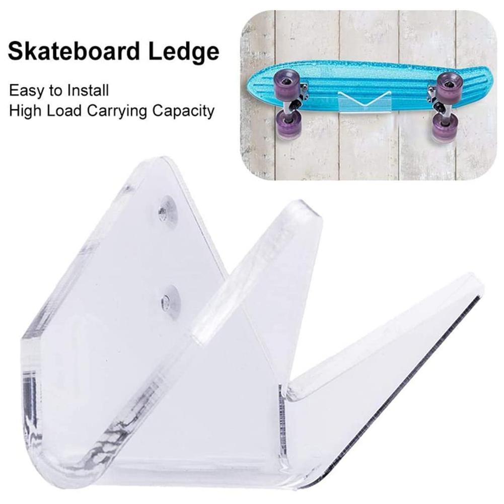 Skateboard muurbeugel display standaard houder acryl scooter deck transparant longboard rek skateboards standaard ski skate  f1 b 8