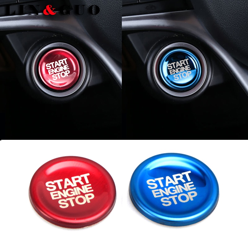 Auto-Styling Accessoires Aluminium Gewijd Een Sleutel Tot Voor Alfa Romeo Giulia Stelvio Start Knop Decoratieve Ontsteking Stickers