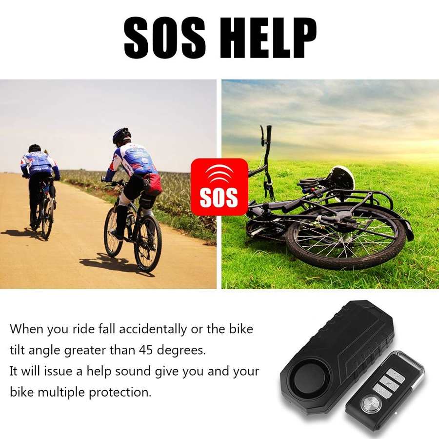 Wireless Remote Control Alarm Bicycle Alarm Safety Lock Motorbike Vehicle Burglar Alarm Siren